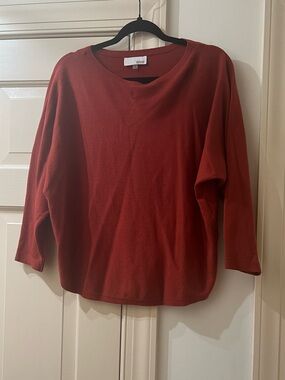 Milano Brick Orange 3/4 Sleeve Women's Top